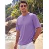 image:imageTACVASEN Mens TShirts Premium Cotton Short Sleeve Crew Neck T Shirts Casual Soft Loose Fit Tee Shirts09 Light Purple