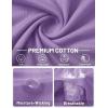 image:imageTACVASEN Mens TShirts Premium Cotton Short Sleeve Crew Neck T Shirts Casual Soft Loose Fit Tee Shirts09 Light Purple