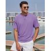 image:imageTACVASEN Mens TShirts Premium Cotton Short Sleeve Crew Neck T Shirts Casual Soft Loose Fit Tee Shirts09 Light Purple