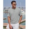 image:imageTACVASEN Mens TShirts Premium Cotton Short Sleeve Crew Neck T Shirts Casual Soft Loose Fit Tee Shirts12 Light Grey