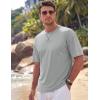 image:imageTACVASEN Mens TShirts Premium Cotton Short Sleeve Crew Neck T Shirts Casual Soft Loose Fit Tee Shirts12 Light Grey