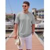 image:imageTACVASEN Mens TShirts Premium Cotton Short Sleeve Crew Neck T Shirts Casual Soft Loose Fit Tee Shirts12 Light Grey