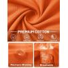 image:imageTACVASEN Mens TShirts Premium Cotton Short Sleeve Crew Neck T Shirts Casual Soft Loose Fit Tee Shirts13 Orange
