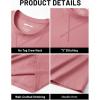 image:imageTACVASEN Mens TShirts Premium Cotton Short Sleeve Crew Neck T Shirts Casual Soft Loose Fit Tee Shirts14 Gray Pink
