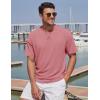 image:imageTACVASEN Mens TShirts Premium Cotton Short Sleeve Crew Neck T Shirts Casual Soft Loose Fit Tee Shirts14 Gray Pink
