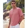 image:imageTACVASEN Mens TShirts Premium Cotton Short Sleeve Crew Neck T Shirts Casual Soft Loose Fit Tee Shirts14 Gray Pink