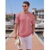 image:imageTACVASEN Mens TShirts Premium Cotton Short Sleeve Crew Neck T Shirts Casual Soft Loose Fit Tee Shirts14 Gray Pink