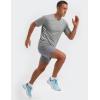 image:imageTACVASEN Mens Workout Athletic Short Sleeve Shirts Dry Fit Running Rash Guard UPF 50 Breathable Gym TShirts04light Grey