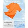 image:imageTACVASEN Mens Workout Athletic Short Sleeve Shirts Dry Fit Running Rash Guard UPF 50 Breathable Gym TShirts05florange