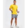 image:imageTACVASEN Mens Workout Athletic Short Sleeve Shirts Dry Fit Running Rash Guard UPF 50 Breathable Gym TShirts07yellow