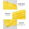 image:imageTACVASEN Mens Workout Athletic Short Sleeve Shirts Dry Fit Running Rash Guard UPF 50 Breathable Gym TShirts07yellow