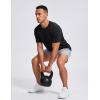 image:imageTACVASEN Mens Workout Quick Dry Fit TShirts Athletic Running Short Sleeve Shirts Gym Rash Guard Sun Protection Tee01 Black