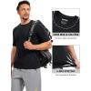 image:imageTACVASEN Mens Workout Quick Dry Fit TShirts Athletic Running Short Sleeve Shirts Gym Rash Guard Sun Protection Tee01 Black