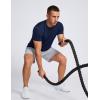 image:imageTACVASEN Mens Workout Quick Dry Fit TShirts Athletic Running Short Sleeve Shirts Gym Rash Guard Sun Protection Tee02 Navy