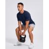 image:imageTACVASEN Mens Workout Quick Dry Fit TShirts Athletic Running Short Sleeve Shirts Gym Rash Guard Sun Protection Tee02 Navy