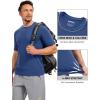 image:imageTACVASEN Mens Workout Quick Dry Fit TShirts Athletic Running Short Sleeve Shirts Gym Rash Guard Sun Protection Tee03 Blue Grey