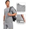 image:imageTACVASEN Mens Workout Quick Dry Fit TShirts Athletic Running Short Sleeve Shirts Gym Rash Guard Sun Protection Tee05 Lgray