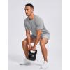 image:imageTACVASEN Mens Workout Quick Dry Fit TShirts Athletic Running Short Sleeve Shirts Gym Rash Guard Sun Protection Tee05 Lgray