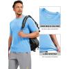 image:imageTACVASEN Mens Workout Quick Dry Fit TShirts Athletic Running Short Sleeve Shirts Gym Rash Guard Sun Protection Tee07 Skyblue