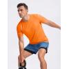 image:imageTACVASEN Mens Workout Shirts Short Sleeve Dry Fit Athletic TShirts UPF 50 Running Gym Tshirts Swim Sun ShirtFlorange