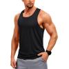 image:imageTACVASEN Mens Y Back Tank Tops Dry Fit Workout UPF 50 Muscle Shirts Gym Running Athletic Tank Tops BodybuildingBlack