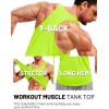 image:imageTACVASEN Mens Y Back Tank Tops Dry Fit Workout UPF 50 Muscle Shirts Gym Running Athletic Tank Tops BodybuildingFluorescent Green