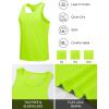 image:imageTACVASEN Mens Y Back Tank Tops Dry Fit Workout UPF 50 Muscle Shirts Gym Running Athletic Tank Tops BodybuildingFluorescent Green
