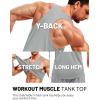 image:imageTACVASEN Mens Y Back Tank Tops Dry Fit Workout UPF 50 Muscle Shirts Gym Running Athletic Tank Tops BodybuildingLight Grey
