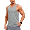 image:imageTACVASEN Mens Y Back Tank Tops Dry Fit Workout UPF 50 Muscle Shirts Gym Running Athletic Tank Tops BodybuildingLight Grey