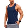 image:imageTACVASEN Mens Y Back Tank Tops Dry Fit Workout UPF 50 Muscle Shirts Gym Running Athletic Tank Tops BodybuildingNavy