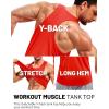 image:imageTACVASEN Mens Y Back Tank Tops Dry Fit Workout UPF 50 Muscle Shirts Gym Running Athletic Tank Tops BodybuildingRed