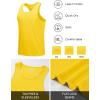image:imageTACVASEN Mens Y Back Tank Tops Dry Fit Workout UPF 50 Muscle Shirts Gym Running Athletic Tank Tops BodybuildingYellow