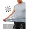 image:imageTACVASEN Sleeveless Shirts for Men 2 Pack Quick Dry Tank Tops Lightweight UPF 50 Running Gym Workout Muscle ShirtsLight GreyWhite