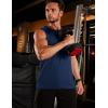 image:imageTACVASEN Sleeveless Shirts for Men 2 Pack Quick Dry Tank Tops Lightweight UPF 50 Running Gym Workout Muscle ShirtsNavyOrange