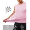 image:imageTACVASEN Sleeveless Shirts for Men 2 Pack Quick Dry Tank Tops Lightweight UPF 50 Running Gym Workout Muscle ShirtsPinkLight Grey