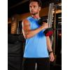 image:imageTACVASEN Sleeveless Shirts for Men 2 Pack Quick Dry Tank Tops Lightweight UPF 50 Running Gym Workout Muscle ShirtsWhiteSky Blue