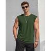 image:imageTACVASEN Sleeveless Shirts for Men Casual Tank Tops Muscle Shirt Summer T Shirts Beach Loose Fit TeeArmygreen