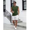 image:imageTACVASEN Sleeveless Shirts for Men Casual Tank Tops Muscle Shirt Summer T Shirts Beach Loose Fit TeeArmygreen