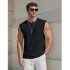 image:imageTACVASEN Sleeveless Shirts for Men Casual Tank Tops Muscle Shirt Summer T Shirts Beach Loose Fit TeeBlack