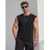 image:imageTACVASEN Sleeveless Shirts for Men Casual Tank Tops Muscle Shirt Summer T Shirts Beach Loose Fit TeeBlack