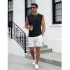 image:imageTACVASEN Sleeveless Shirts for Men Casual Tank Tops Muscle Shirt Summer T Shirts Beach Loose Fit TeeBlack