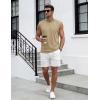 image:imageTACVASEN Sleeveless Shirts for Men Casual Tank Tops Muscle Shirt Summer T Shirts Beach Loose Fit TeeLkhaki