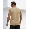 image:imageTACVASEN Sleeveless Shirts for Men Casual Tank Tops Muscle Shirt Summer T Shirts Beach Loose Fit TeeLkhaki