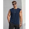 image:imageTACVASEN Sleeveless Shirts for Men Casual Tank Tops Muscle Shirt Summer T Shirts Beach Loose Fit TeeNavy
