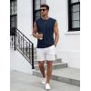 image:imageTACVASEN Sleeveless Shirts for Men Casual Tank Tops Muscle Shirt Summer T Shirts Beach Loose Fit TeeNavy