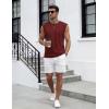 image:imageTACVASEN Sleeveless Shirts for Men Casual Tank Tops Muscle Shirt Summer T Shirts Beach Loose Fit TeeRed
