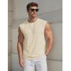 image:imageTACVASEN Sleeveless Shirts for Men Casual Tank Tops Muscle Shirt Summer T Shirts Beach Loose Fit TeeSandy