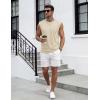 image:imageTACVASEN Sleeveless Shirts for Men Casual Tank Tops Muscle Shirt Summer T Shirts Beach Loose Fit TeeSandy