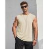 image:imageTACVASEN Sleeveless Shirts for Men Casual Tank Tops Muscle Shirt Summer T Shirts Beach Loose Fit TeeSandy