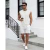 image:imageTACVASEN Sleeveless Shirts for Men Casual Tank Tops Muscle Shirt Summer T Shirts Beach Loose Fit TeeWhite